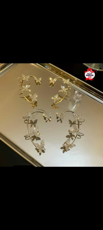 NEW DELICATE FANCY💎 Butterfly 🦋 Style Whole Ear Cuff 4 girls