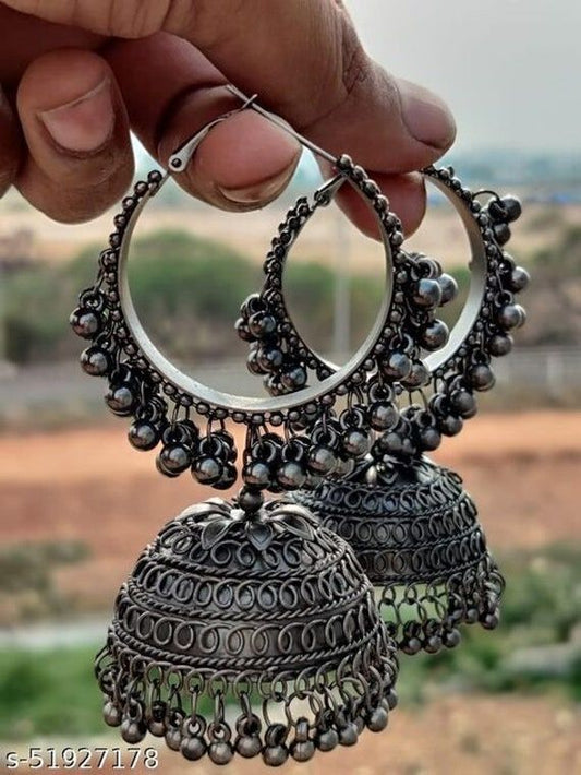 Metal Black Jhumka