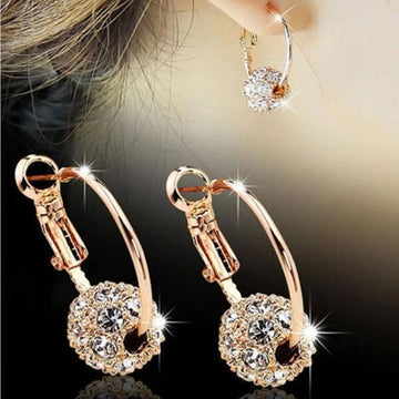 Gold Plated Bead Drop Earrings