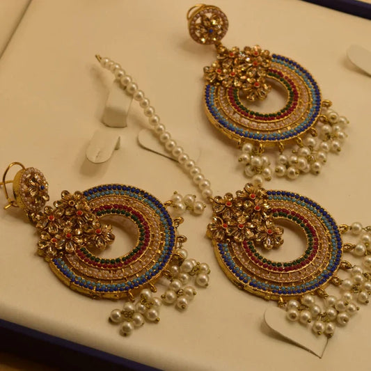 18K Gold Plated Earrings With Bindiya